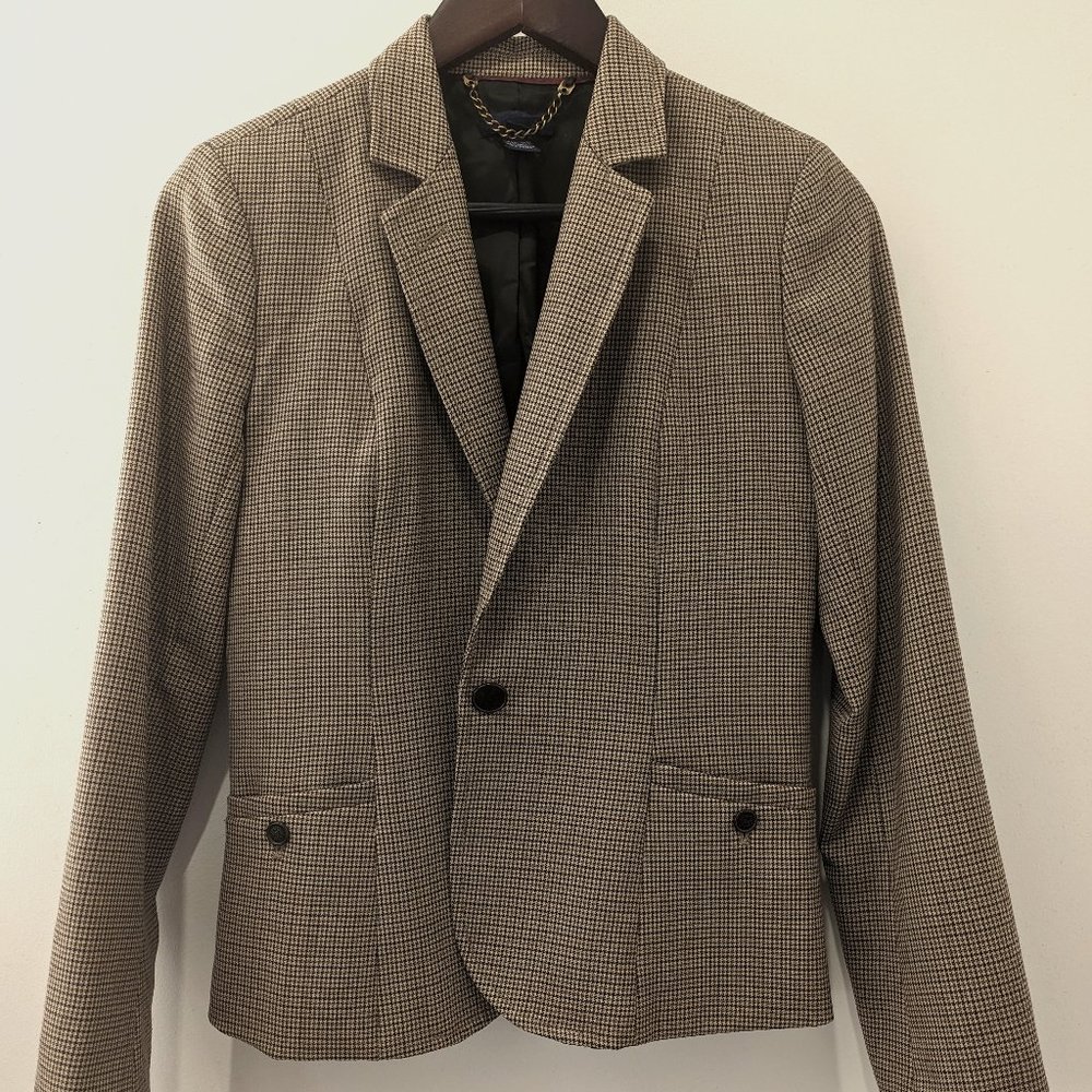 J. Crew Regent Wool Houndstooth Blazer